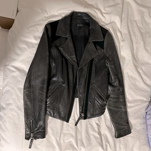 Topshop sheepskin moto jacket